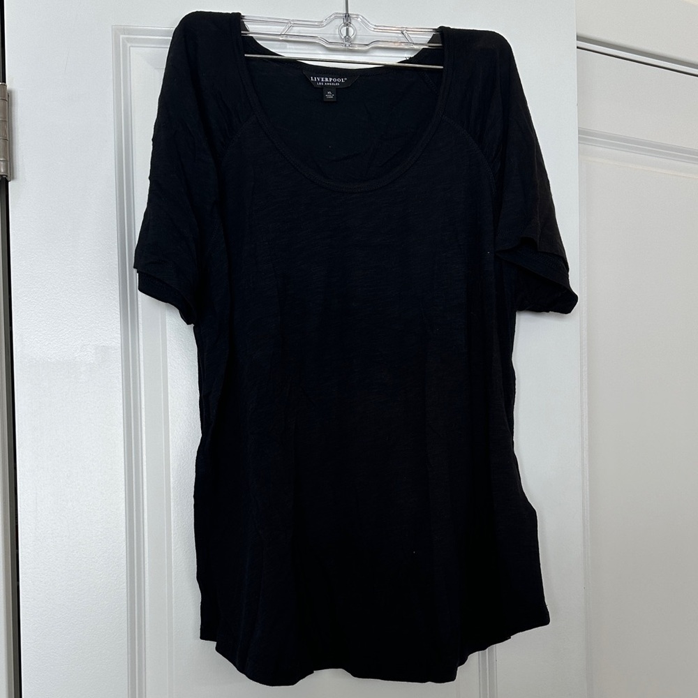 Liverpool Black Short Sleeve Top